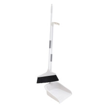 Long Handle Broom and Dustpan Set with Ergonomic Handle and PET Bristles for Home Cleaning