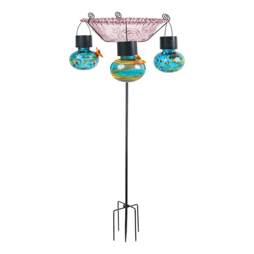 Weatherproofed Plastic Bird Feeder Automatic Sunlight-Purple