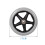 7 Inch Wheelchair Front Caster Wheels, Solid PVC Replacement with Smooth Rolling Design and Universal Fit 5