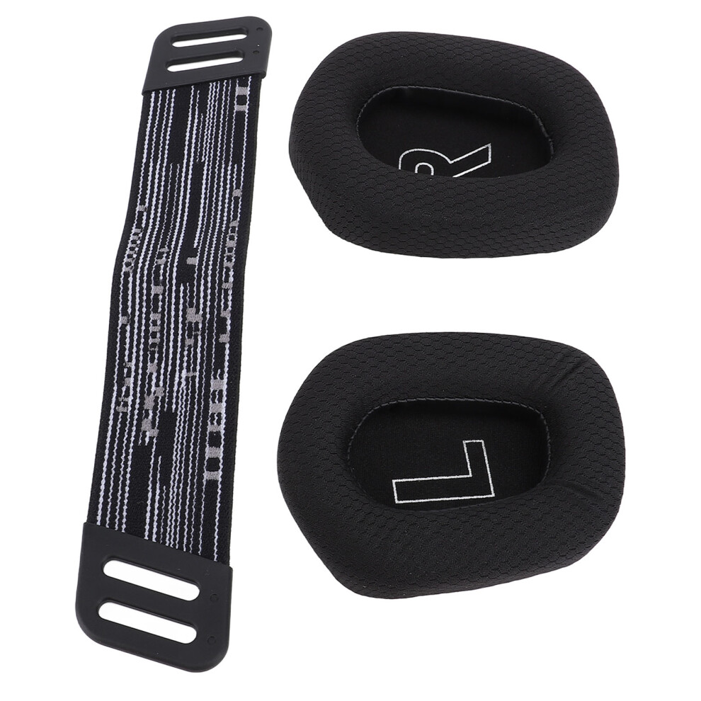 Headset Ear Pads Breathable Mesh High Density Memory Foam Ear Cushions W Black 4141393665066