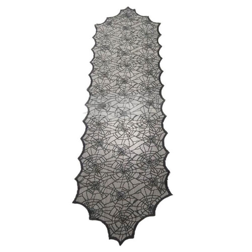 Nappe de table en dentelle noire tissu lavable pour création-UN