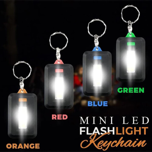 3W Mini LED Keychain Flashlight, Compact Pocket Torch with Triple Lighting Modes, 4 Colors 2