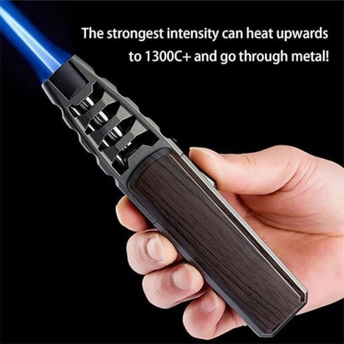 Refillable Butane Torch Lighter with Windproof Jet Flame and Safety Lock for Kitchen BBQ Baking 1