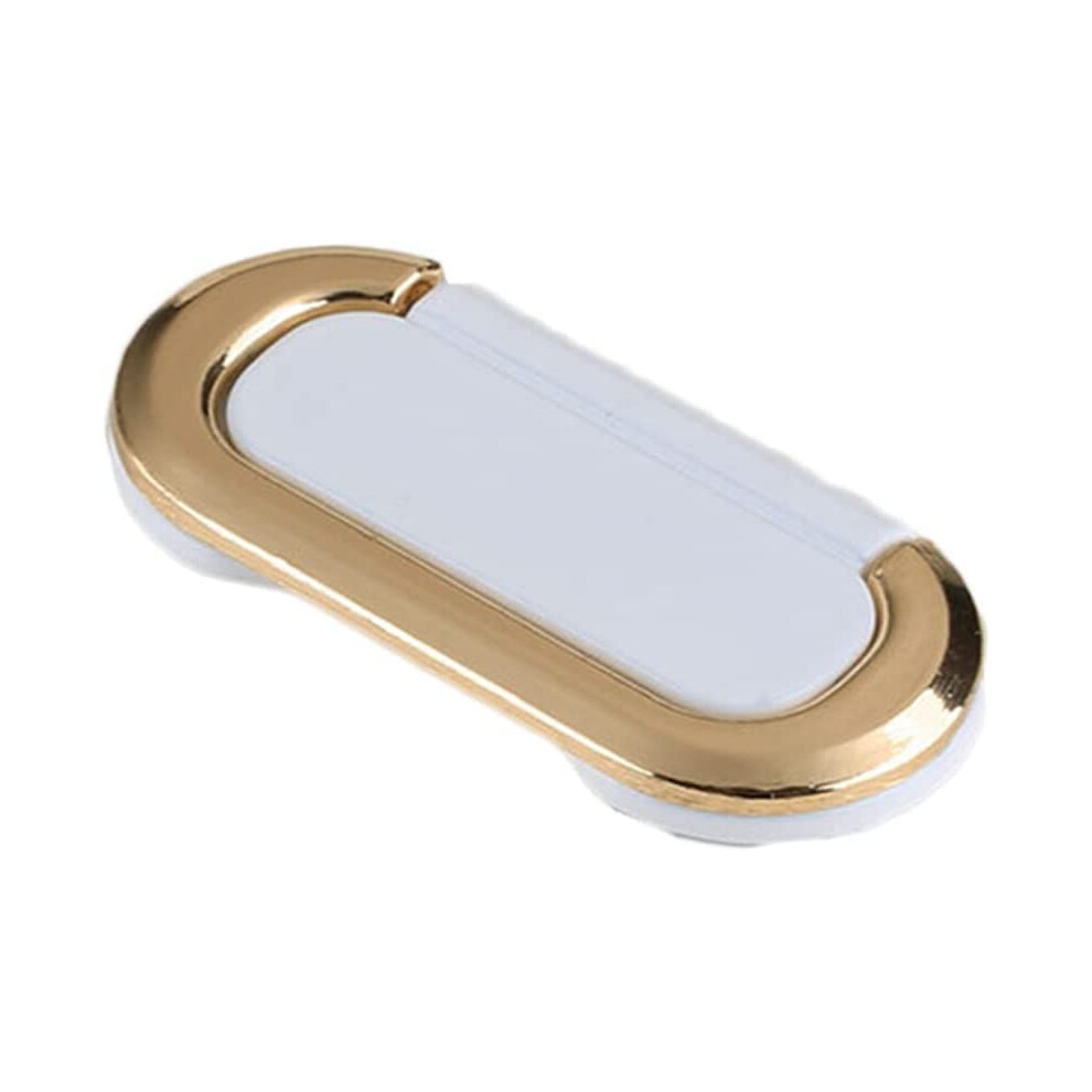 White Gold Hidden Recessed Cabinet Pull Handles 64Mm Modern Zinc Alloy Drawer Pulls 2Pcs 9330225353034