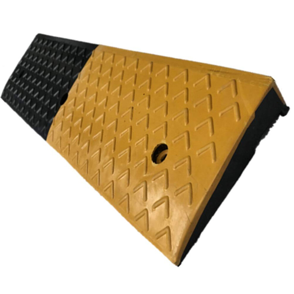 Heavy Duty Rubber Curb Ramp 100x25x5cm for Driveway Wheelchair Scooter Car with AntiSlip Surface