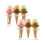 2Pieces Stackable Serving Stands for Ice Cream Cones Hand-Clear 5