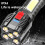Rechargeable LED Flashlight  Lumens Waterproof Camping Light with COB Side Lamp and Power Display 5