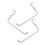 3pcs Heavy Duty White Iron Pegboard Hooks Set for Garage Wall Tool Organization 1