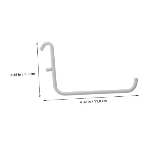 3pcs Heavy Duty White Iron Pegboard Hooks Set for Garage Wall Tool Organization 1