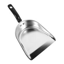 Handheld Stainless Steel Dustpan with Ergonomic Grip, Wide Surface for Home and Office Cleanup