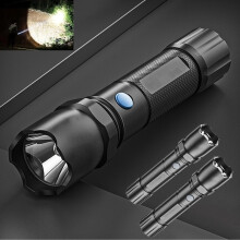 Verrio Rechargeable LED Flashlight 100000 Lumens Zoomable USB Fast Charging Waterproof Flashlight for Camping 2 Pack