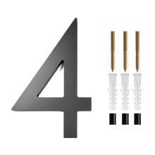 5 Inch Floating House Numbers Black – Modern Weatherproof Address Sign for Outdoor Home