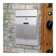 Wall Mounted Mailbox Stainless Steel Post Box with Weatherproof Lid Seal and Large Capacity for Home or Villa