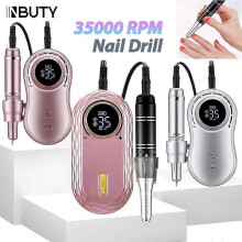 (JF602 Green) 35000RPM Nail Drill Manicure Set Electric Nail Drill Machine Rechargeable Salon Gel Nail Polish Sander Professional Tool