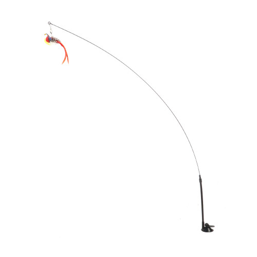 Cat Wand Feather Toy Red, Wire29.5in, Rod7.5in 1