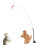 Cat Wand Feather Toy Red, Wire29.5in, Rod7.5in 3