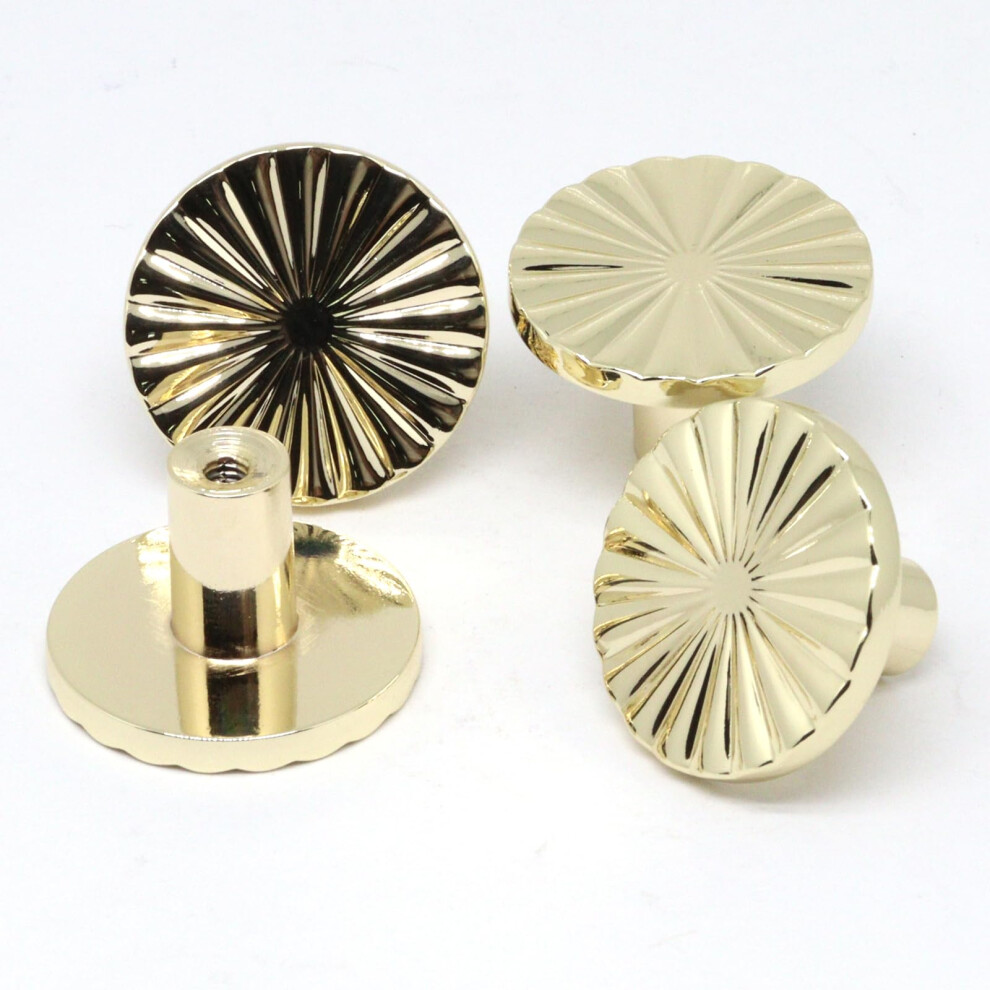 Vintage Zinc Alloy Cabinet Knobs Gold Drawer Handles, Durable Brushed Finish, 4Pcs 9330225353416