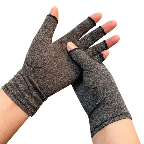 Arthritis Compression Gloves for Pain Relief, Open Finger Design, Breathable Fabric, Small Size