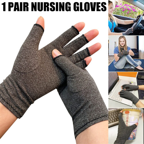 Arthritis Compression Gloves for Pain Relief, Open Finger Design, Breathable Fabric, Small Size 1