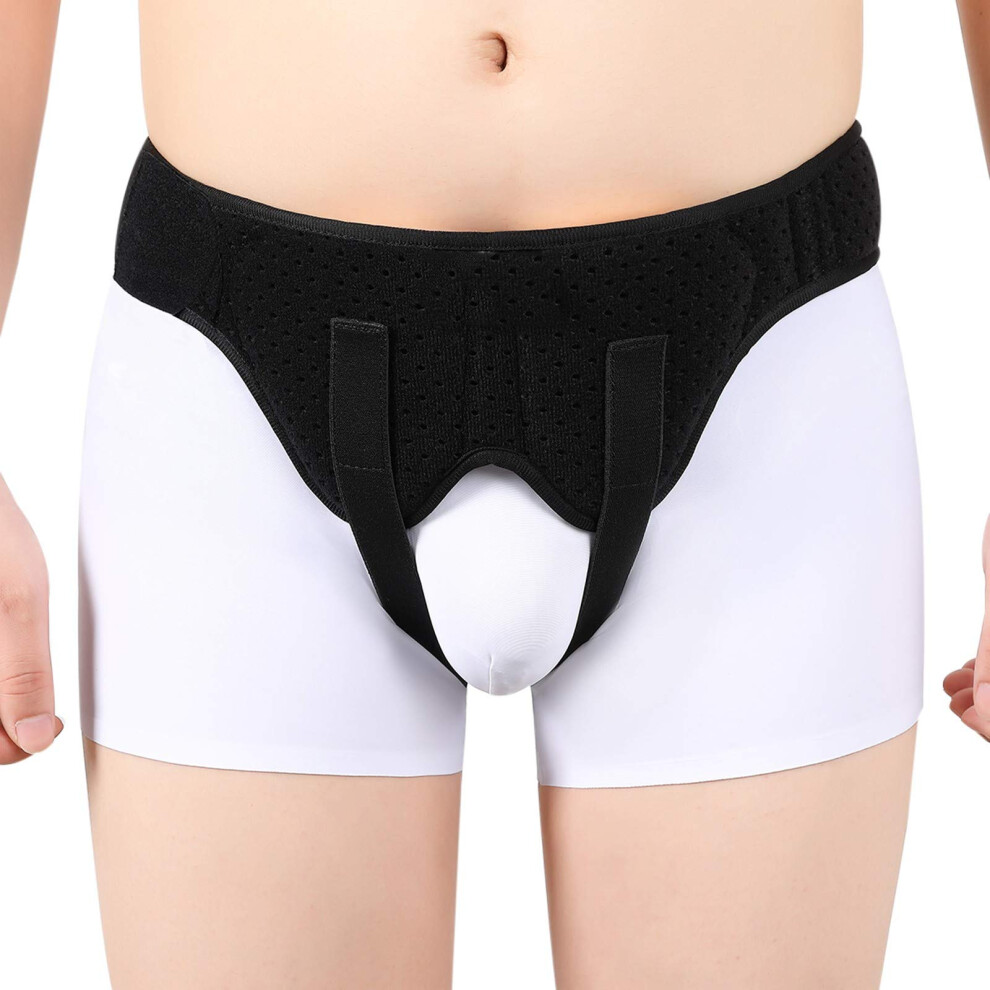 Hernia Belt for Men Adjustable Inguinal Support Truss with Removable Pads for Groin Pain Relief
