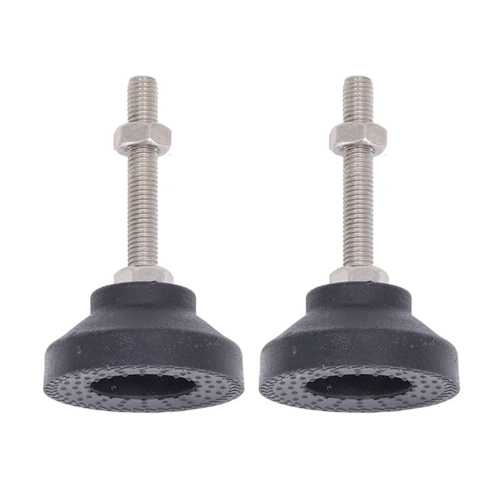 2Pcs M8 Adjustable Furniture Leveling Feet 50Mm Heavy Duty Table Leg Levelers 60Kg Load Rubber Base AntiâVibration Pads 9073542022817