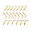 100Pack Brass Plated L Shape Screw Hooks, Secure Hold SelfTapping Design for DIY and Wall Hanging 1