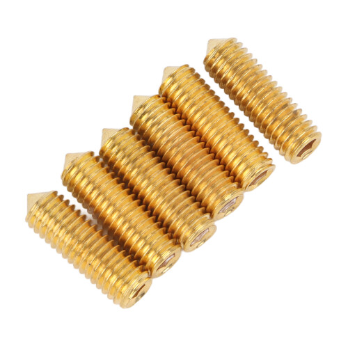 6x Gitarrensteg Sattelschrauben Gold 2