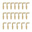 100Pack Brass Plated L Shape Screw Hooks, Secure Hold SelfTapping Design for DIY and Wall Hanging 3