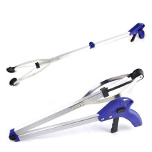 Reacher Tool for Elderly, Foldable Aluminum Litter Picker with Long Reach and Secure Lock Handle