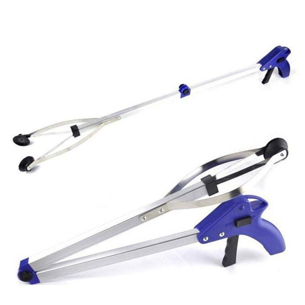 Reacher Tool for Elderly, Foldable Aluminum Litter Picker with Long Reach and Secure Lock Handle