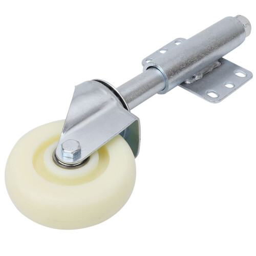 Spring Loaded Gate Wheel 4in Heavy Duty Swivel Caster 110lbs Load Support for Farm Gate 2