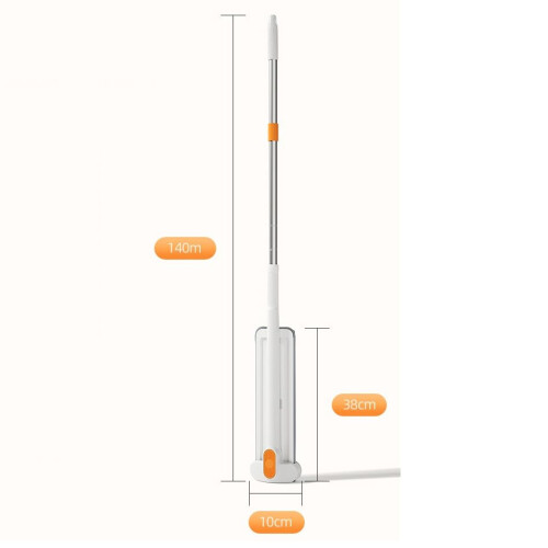 Hands  Flat Mop with Automatic SelfWringing Rebound System for Tile Floors, Stainless Steel Handle 1