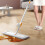 Hands  Flat Mop with Automatic SelfWringing Rebound System for Tile Floors, Stainless Steel Handle 4