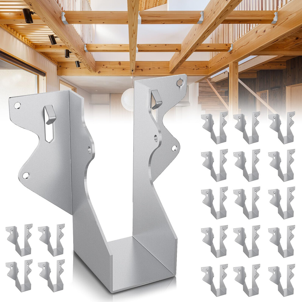 50 Pcs Lu24 2X4 Joist Hangers, 20 Gauge Galvanized Rustresistant Face Mount Connectors For Deck And Roof 9771547878216