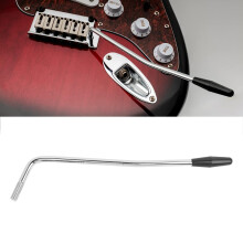 Metal Single Tremolo Arm, Silver with Black Handle