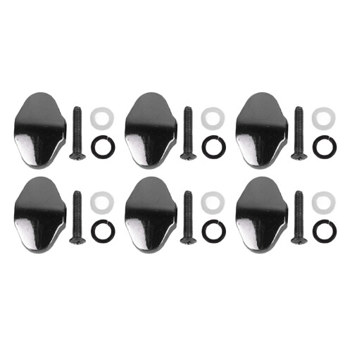 6pcs Guitar Tuning Pegs Machine Heads Black