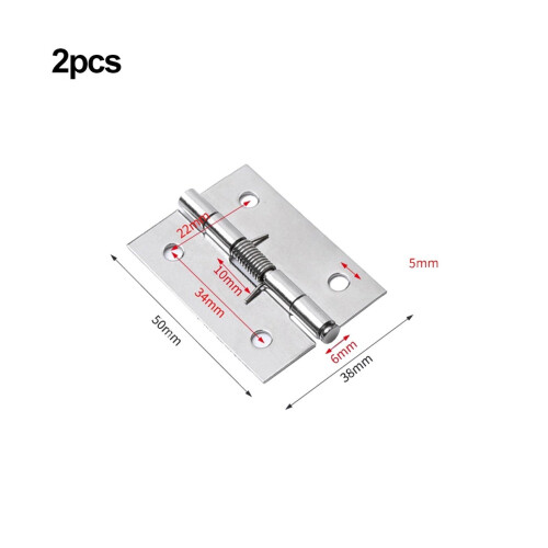 2 Inch Stainless Steel Spring Door Hinge 2pcs, Automatic Self Closing Design, Quiet Smooth Operation 1