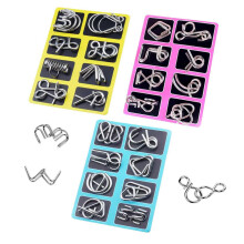Metal Puzzle Set for Adults, 3D Interlocking Brain Teaser Puzzles with Durable Metal Construction and Progressive Challenge Levels