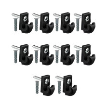 10pcs Black Ceiling Hooks for Plants Heavy Duty Screw in Hanging Hooks Indoor Outdoor Use