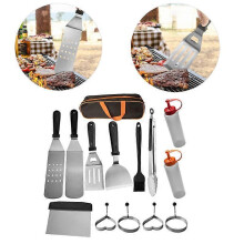 (8pcs) 8/14pcs Barbecue Utensils Stainless Steel Barbecue Kit Tools Steak Spatula Bbq Grill Accessories Kitchen Sets