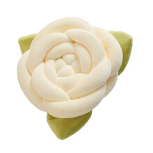 Camellias Pattern Knot Throw Pillow Sturdy Polyester-White Milk