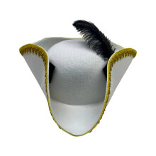 (White) Golden Lace Halloween Pirate Party Props Caps for Children's Imaginative Play Pirate Costume Parties Accessories  Black - DSW