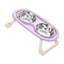 Elevated Dog Bowls For Improved Digestion-Stainless steel purp