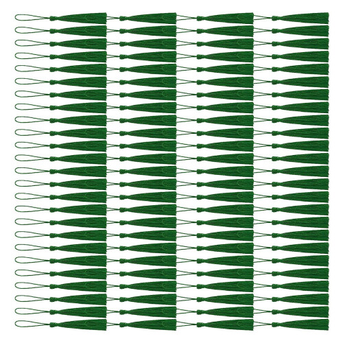 Multipurpose Decorative Tassels Fringe Trim Crafting-Green