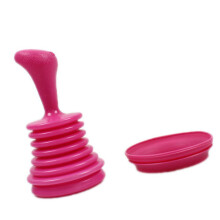 Powerful Bathroom Drain Plunger For Hair Clog Removal-Rose Red
