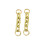 2Pcs Purse Extender Chain 1.6cm Long Bag Strap Extension-gold 1