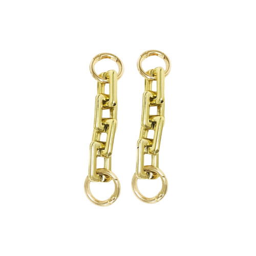 2Pcs Purse Extender Chain 1.6cm Long Bag Strap Extension-gold