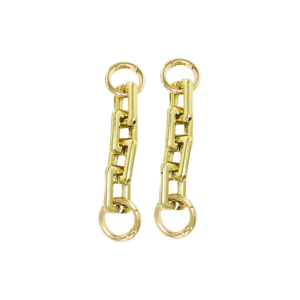 2Pcs 11.6Cm Long Pvc Purse Extender Chain Replacement Clip-Gold 7709000598434