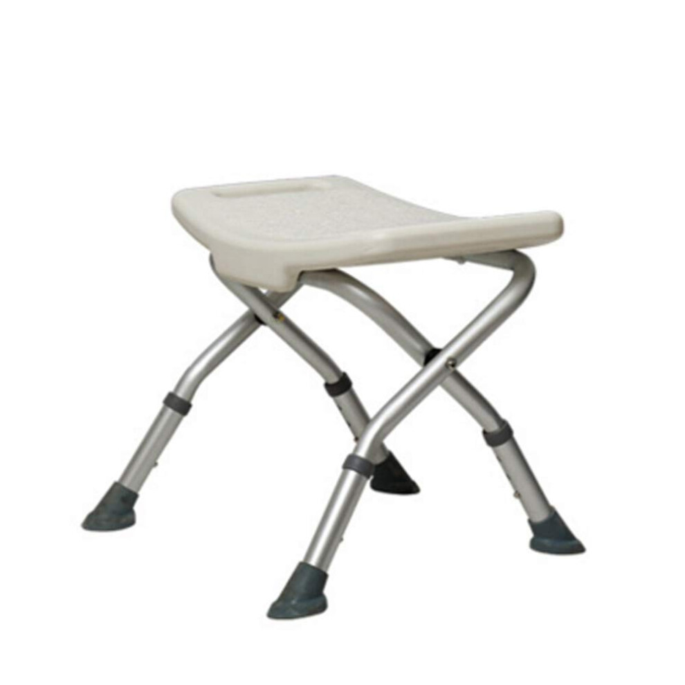 Adjustable Height Shower Stool for Elderly, Foldable NonSlip Aluminum Bath Chair for Disabled