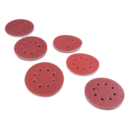 60Pcs Sanding Disc 5in 8-Hole Aluminum Oxide 2